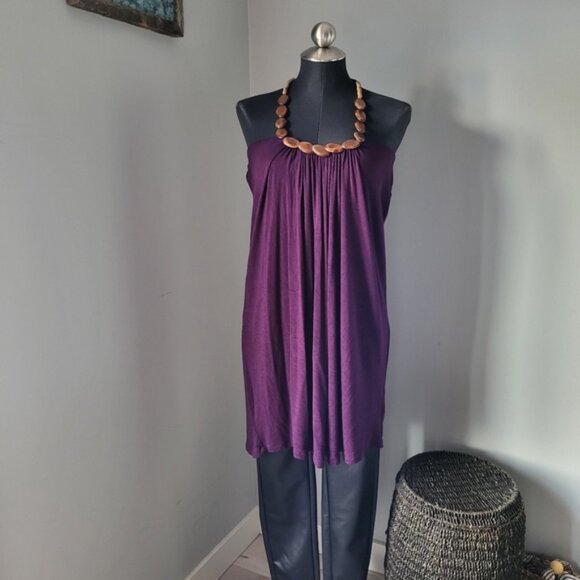 Lotus Halter Mini Summer Dress Sz S/M - Picture 7 of 11